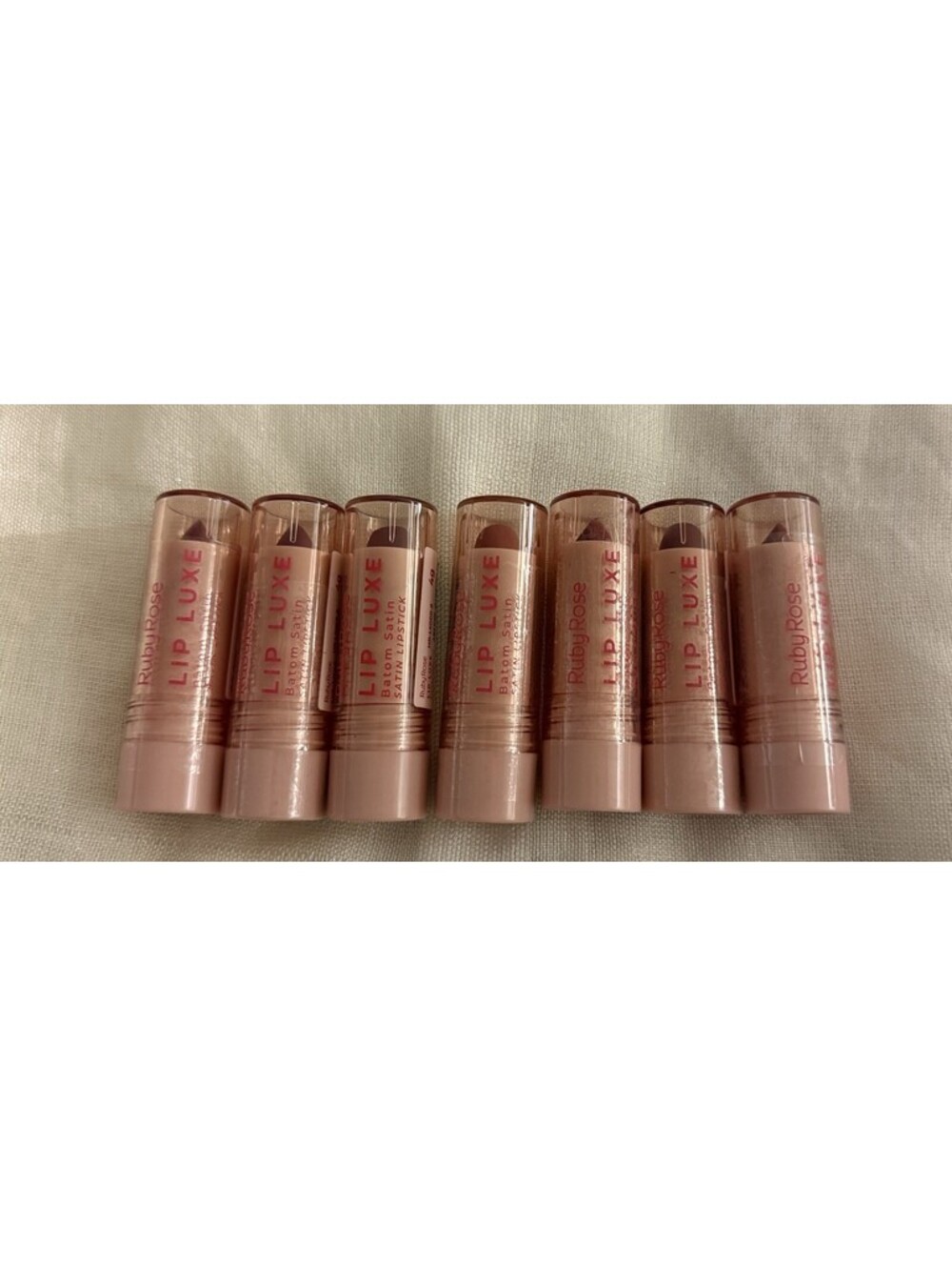 Ruby Rose Lip Luxe Satin Lipstick Lot of 7 Assorted Shades 4g